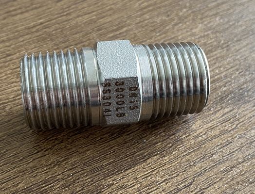 BSP Male Round Head Threaded Ss 304 Hex Nipple